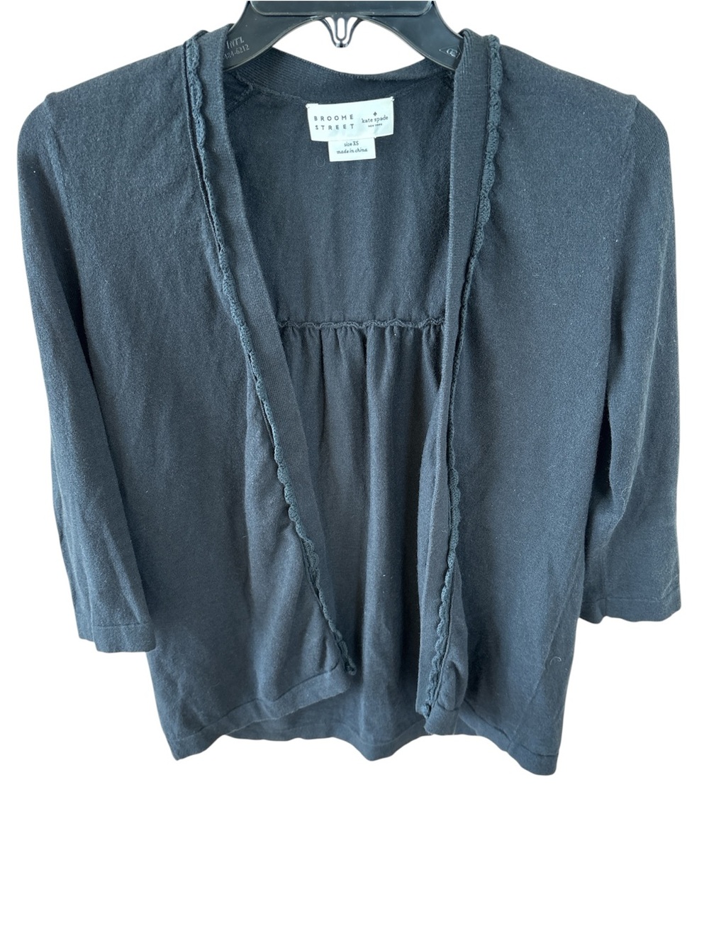 Broome Street by Kate Spade Black Open-Front Cardigan
